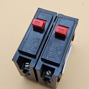 Lot Of 2 Westinghouse BR120 C120 1 Pole 20 Amp Circuit Breaker Red Hand